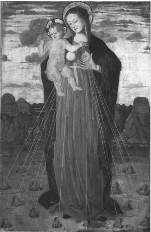 مريم العذراء ترضع نور حليبها لأرواح المعذبين في المطهر، فيلوتيزي، 1508
