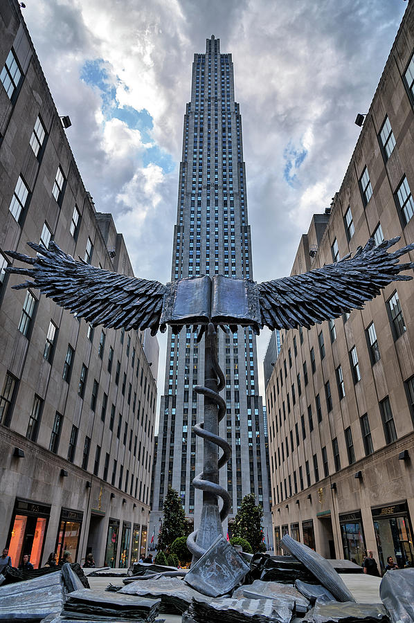 Uraeus by Anselm Kiefer, Rockefeller Center, New York City, 2018