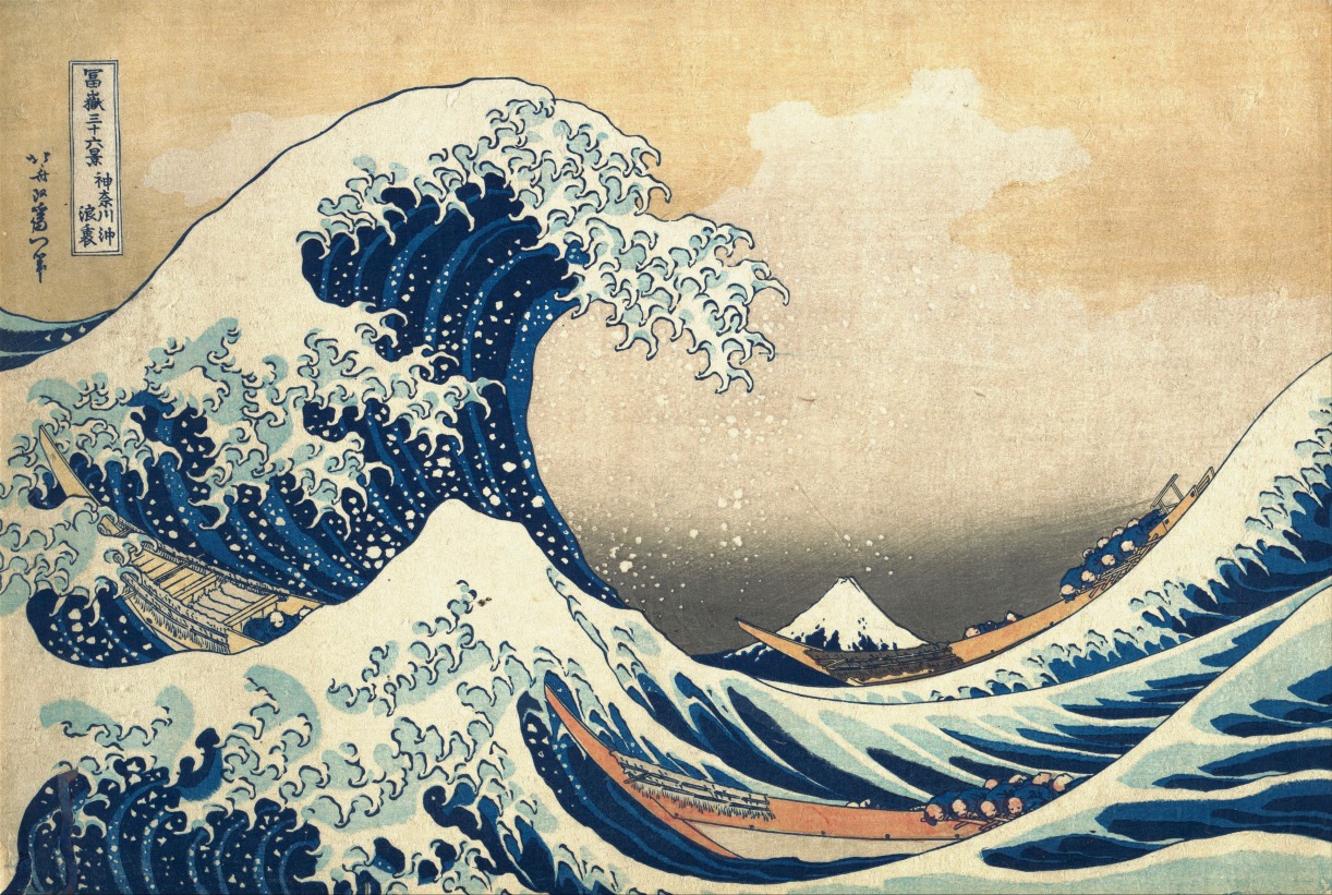 The Great Wave off Kanagawa, Kanagawa-oki Nami Ura Tsunami, Katsushika Hokusai, 1831